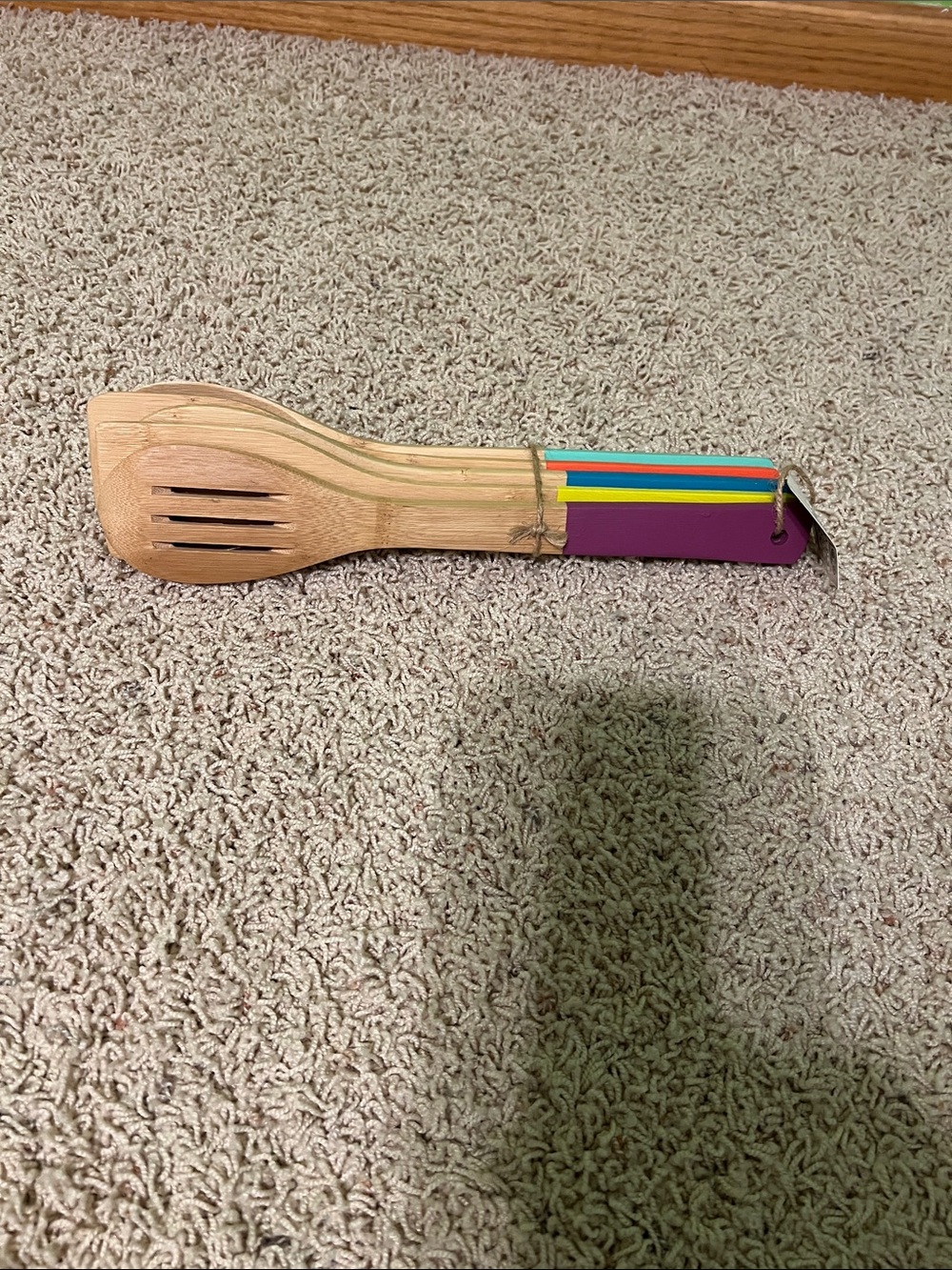 Set of 5 Bamboo Utensils New